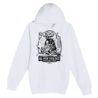 Soggy Beaver Bbq Funny Premium Pullover Hoodie