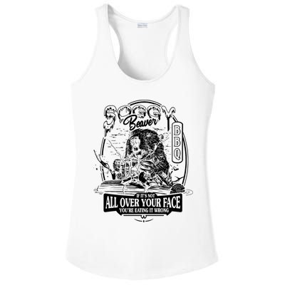 Soggy Beaver Bbq Funny Ladies PosiCharge Competitor Racerback Tank