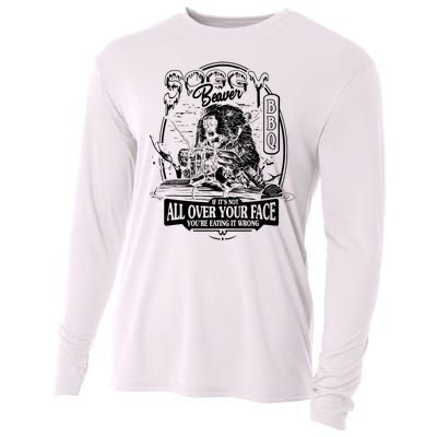 Soggy Beaver Bbq Funny Cooling Performance Long Sleeve Crew