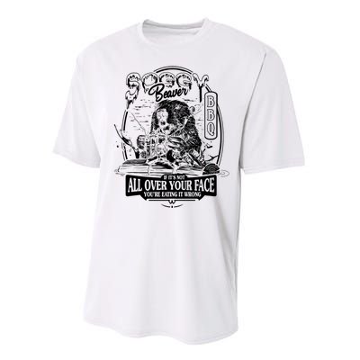 Soggy Beaver Bbq Funny Performance Sprint T-Shirt