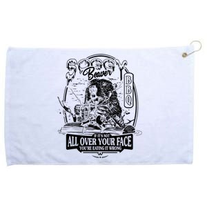 Soggy Beaver Bbq Funny Grommeted Golf Towel