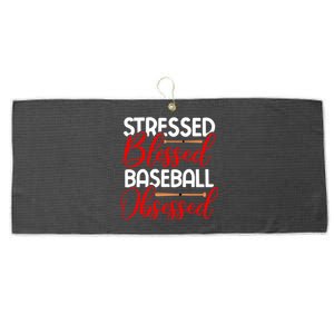 Stressed Blessed Baseball Obsessed Gift Large Microfiber Waffle Golf Towel