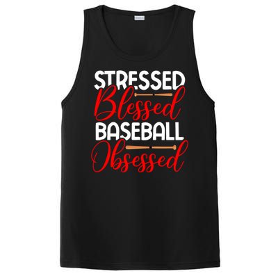 Stressed Blessed Baseball Obsessed Gift PosiCharge Competitor Tank