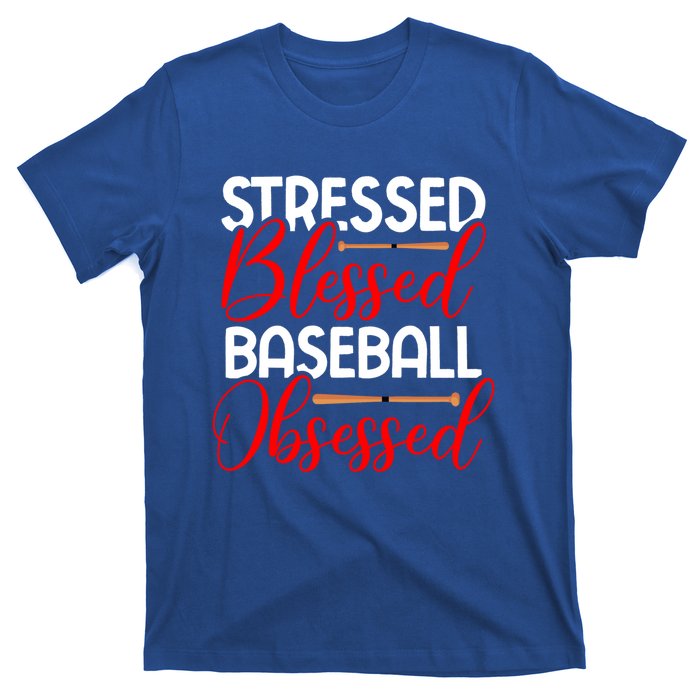 Stressed Blessed Baseball Obsessed Gift T-Shirt