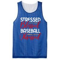 Stressed Blessed Baseball Obsessed Gift Mesh Reversible Basketball Jersey Tank