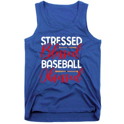 Stressed Blessed Baseball Obsessed Gift Tank Top