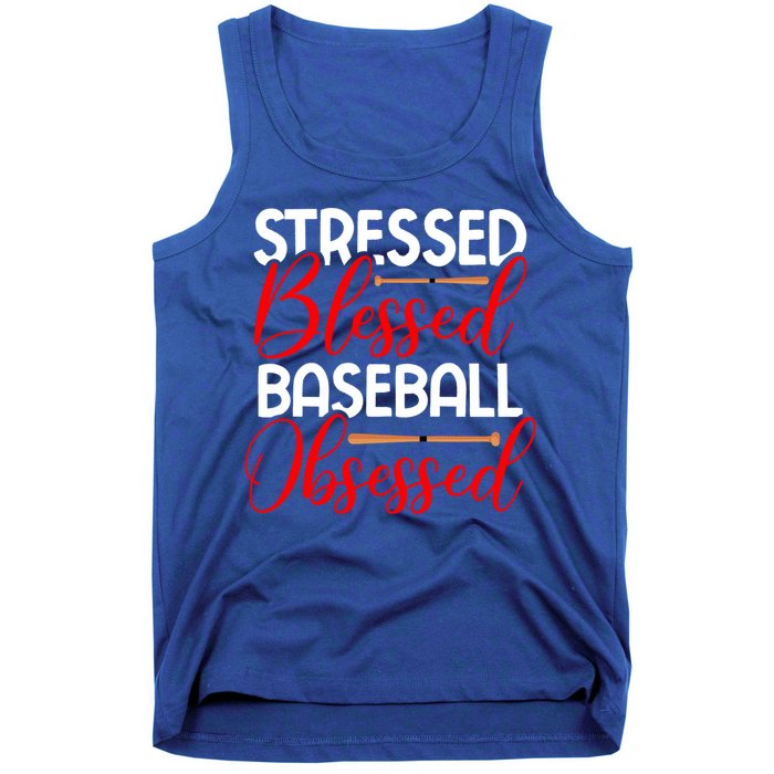 Stressed Blessed Baseball Obsessed Gift Tank Top