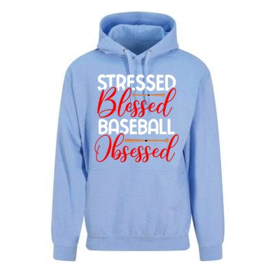 Stressed Blessed Baseball Obsessed Gift Unisex Surf Hoodie