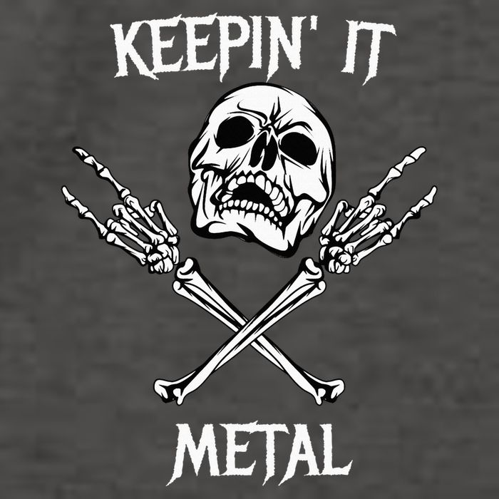 Skull & Bones Black Death Rock Heavy Metal Headbanger Vector Backpack