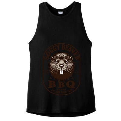 Soggy Beaver Bbq If ItS Not All Over Your Face Ladies PosiCharge Tri-Blend Wicking Tank