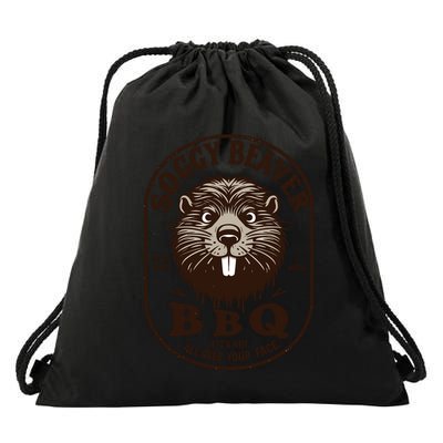 Soggy Beaver Bbq If ItS Not All Over Your Face Drawstring Bag