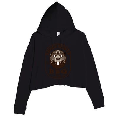 Soggy Beaver Bbq If ItS Not All Over Your Face Crop Fleece Hoodie