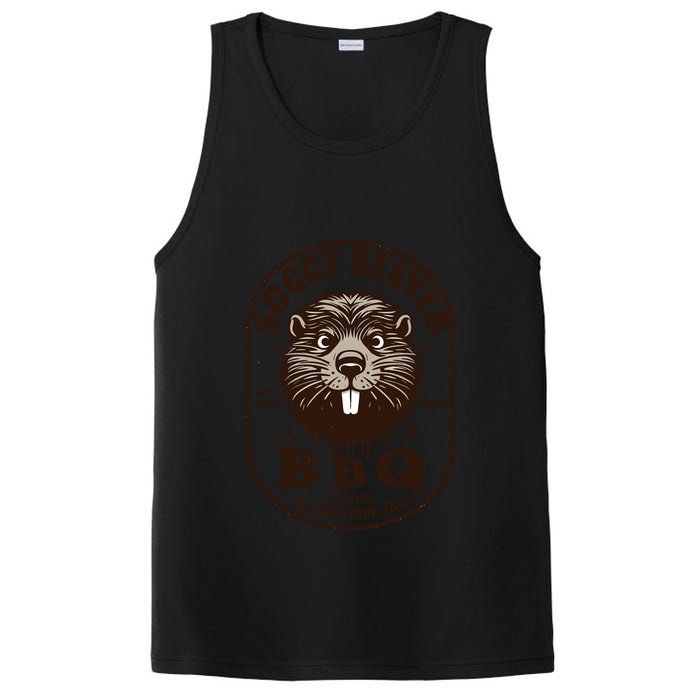 Soggy Beaver Bbq If ItS Not All Over Your Face PosiCharge Competitor Tank