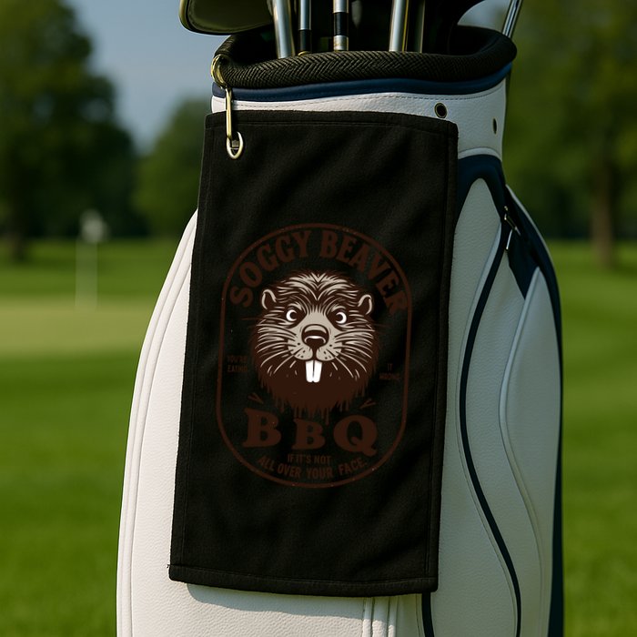 Soggy Beaver Bbq If ItS Not All Over Your Face Golf Towel