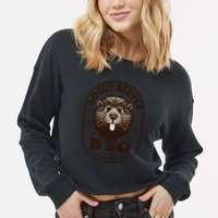 Soggy Beaver Bbq If ItS Not All Over Your Face Cropped Pullover Crew