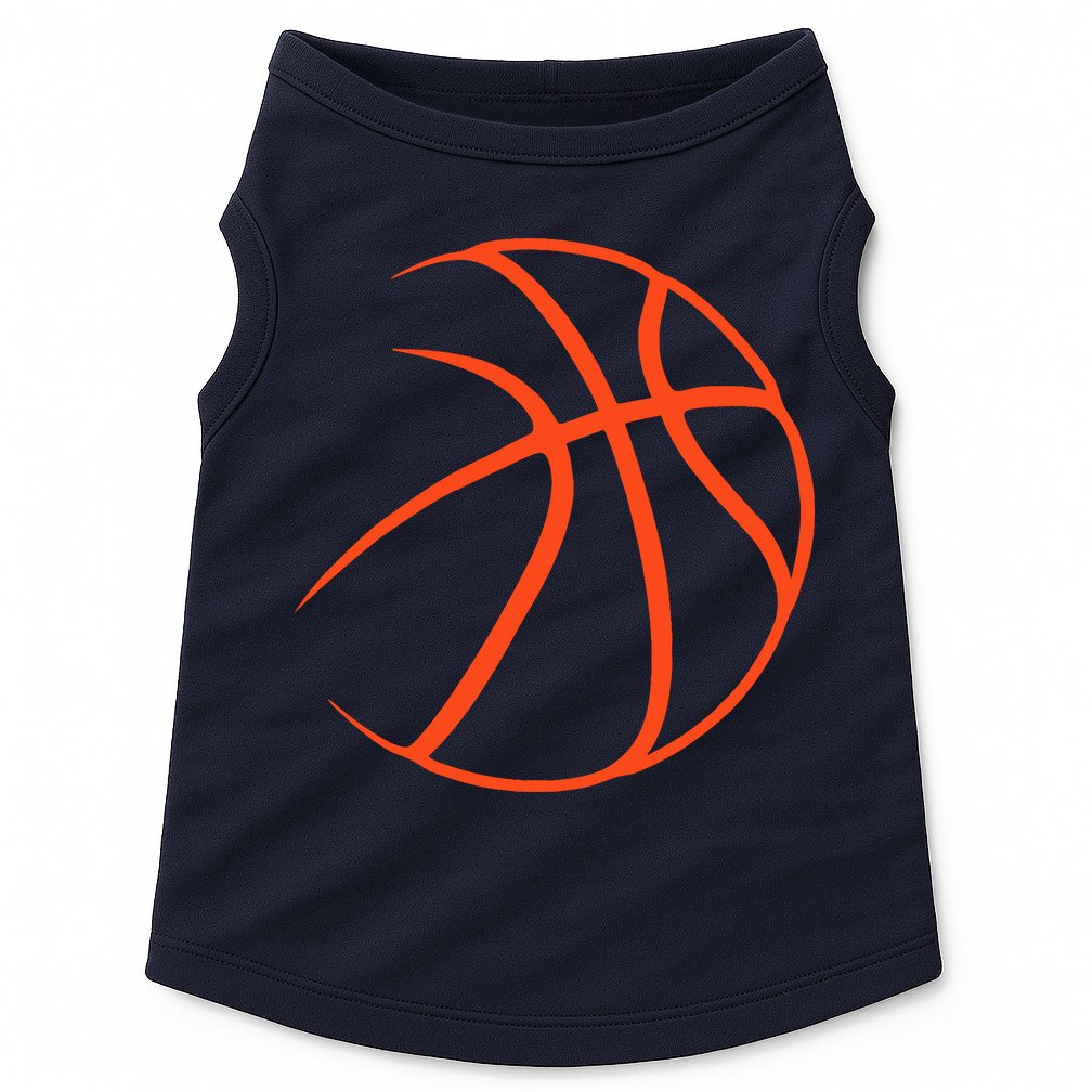 Silhouette Ball Basketball Player Sports Lover Hoop Doggie Tank