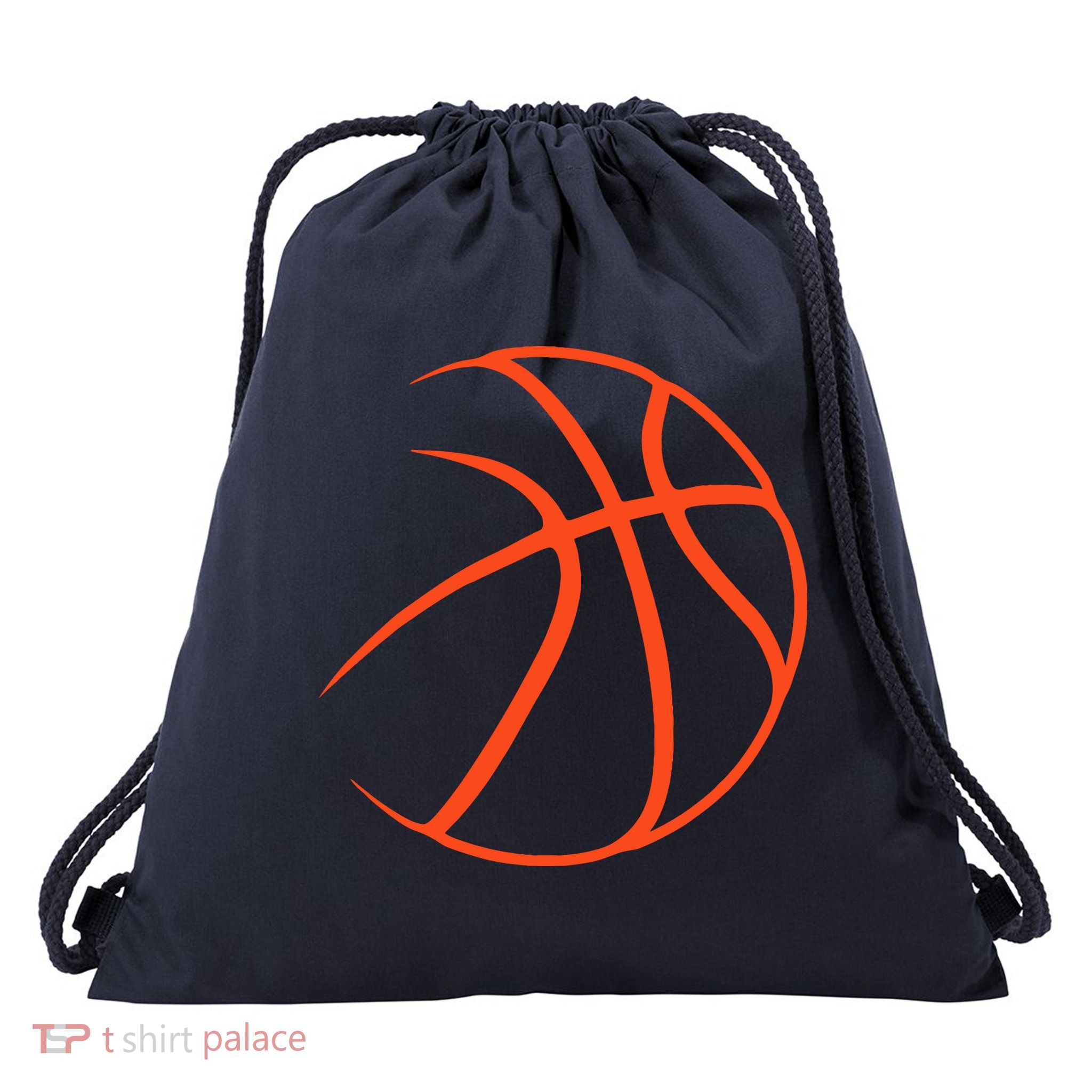 Silhouette Ball Basketball Player Sports Lover Hoop Drawstring Bag