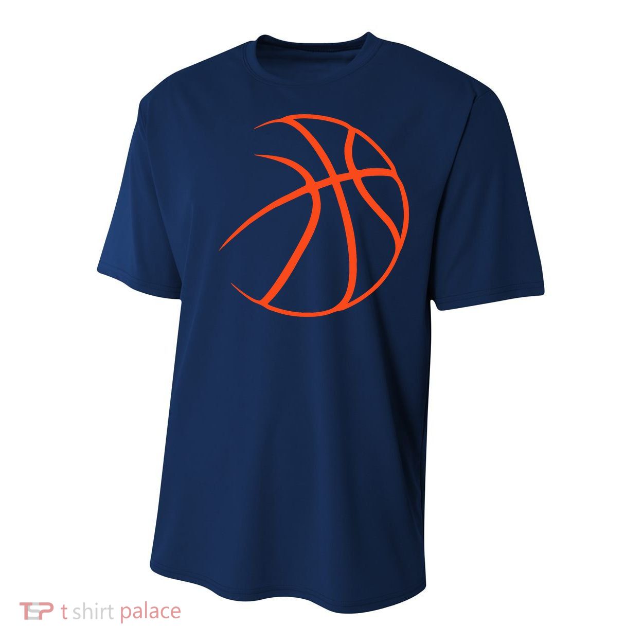 Silhouette Ball Basketball Player Sports Lover Hoop Youth Performance Sprint T-Shirt