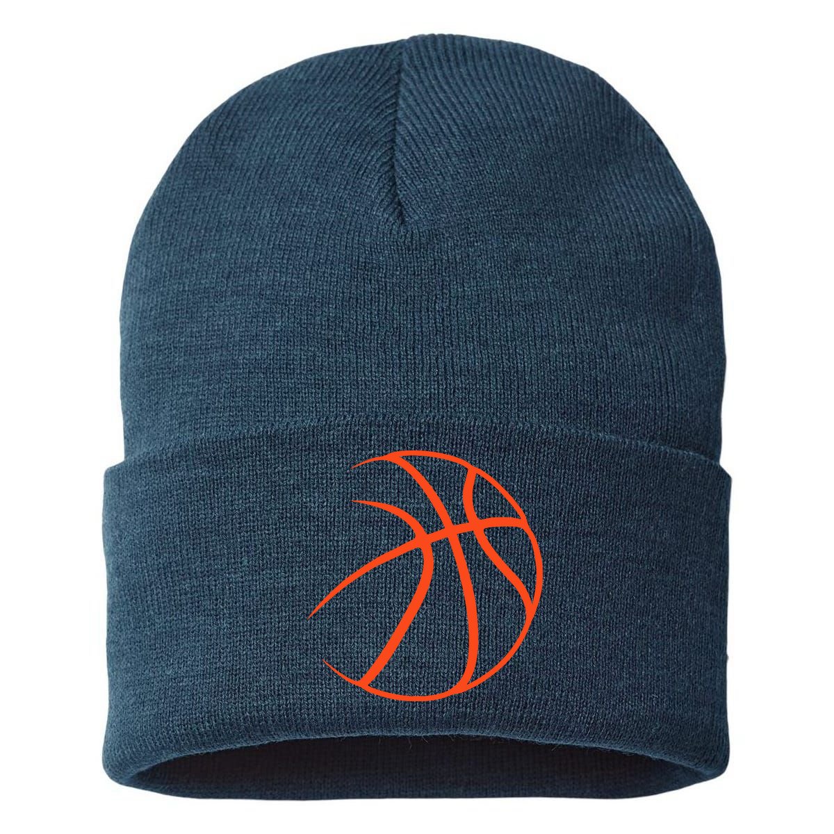 Silhouette Ball Basketball Player Sports Lover Hoop Sustainable Knit Beanie