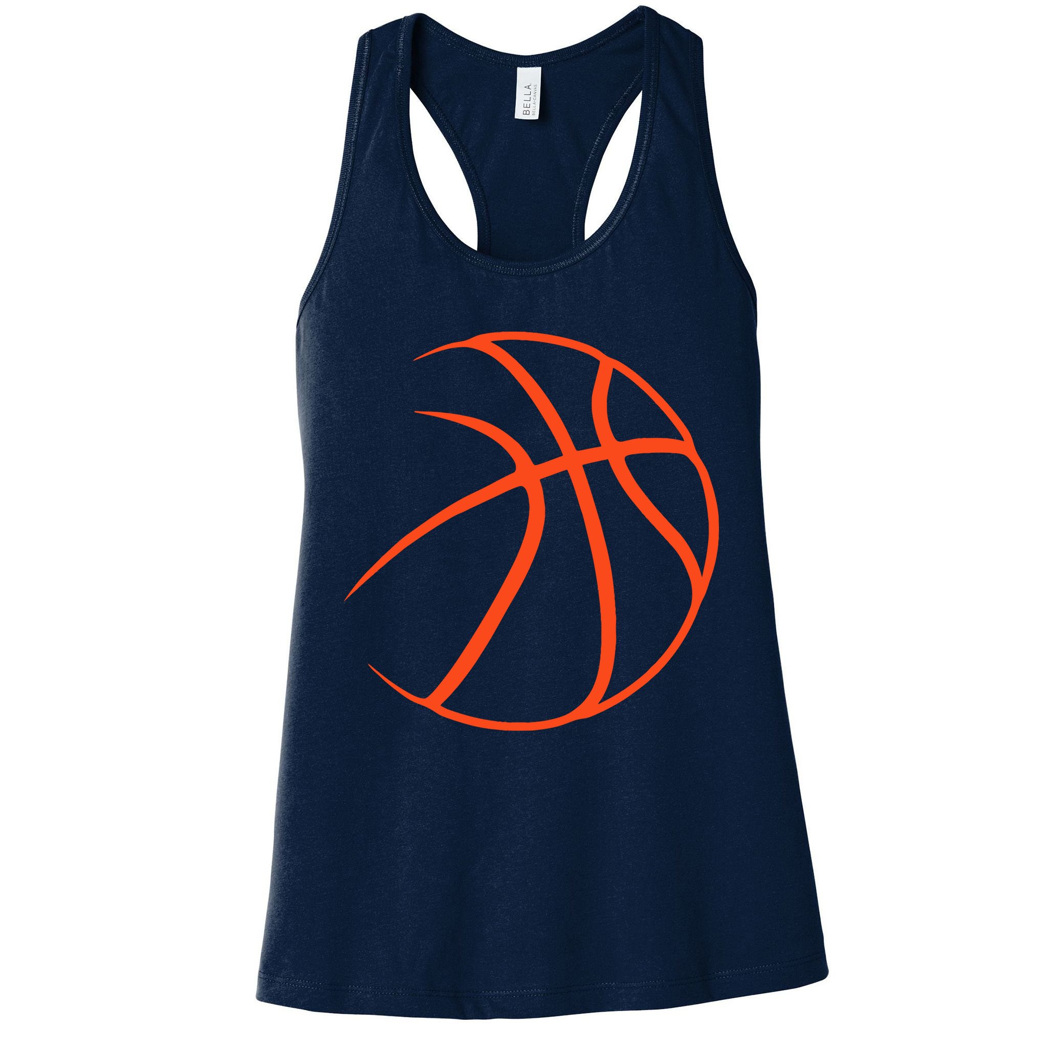 Silhouette Ball Basketball Player Sports Lover Hoop Womens Tank Top
