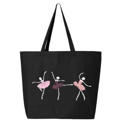 Skeleton Ballerinas Ballet Dance Cute Halloween Costume Funny Gift 25L Jumbo Tote