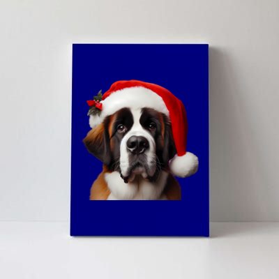 Saint Bernard Bay Retriever With Santa Hat Christmas Dog Mom Meaningful Gift Canvas