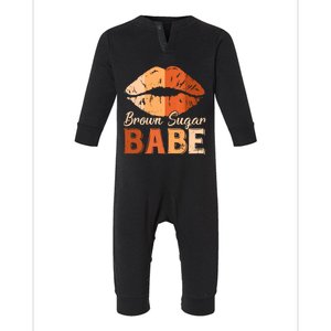 Sugar Babe Brown Proud Black History Melanin Lips Juneteenth Infant Fleece One Piece