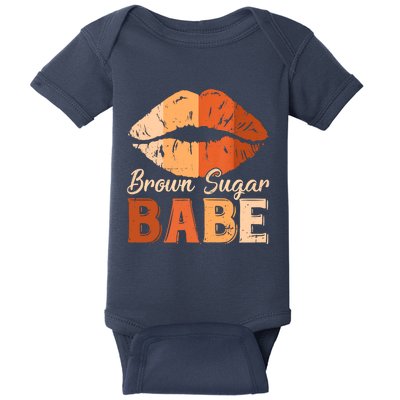 Sugar Babe Brown Proud Black History Melanin Lips Juneteenth Baby Bodysuit