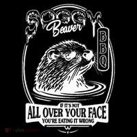 Soggy Beaver Bbq If ItS Not All Over Your Face Funny Beaver Flexfit Unipanel Trucker Cap