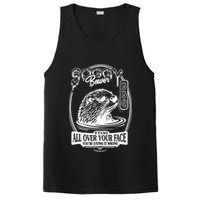 Soggy Beaver Bbq If ItS Not All Over Your Face Funny Beaver PosiCharge Competitor Tank