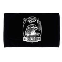 Soggy Beaver Bbq If ItS Not All Over Your Face Funny Beaver Microfiber Hand Towel