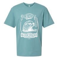 Soggy Beaver Bbq If ItS Not All Over Your Face Funny Beaver Sueded Cloud Jersey T-Shirt