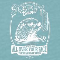 Soggy Beaver Bbq If ItS Not All Over Your Face Funny Beaver Sueded Cloud Jersey T-Shirt
