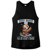 Soggy Beaver Bbq If ItS Not All Over Your Face Ladies PosiCharge Tri-Blend Wicking Tank