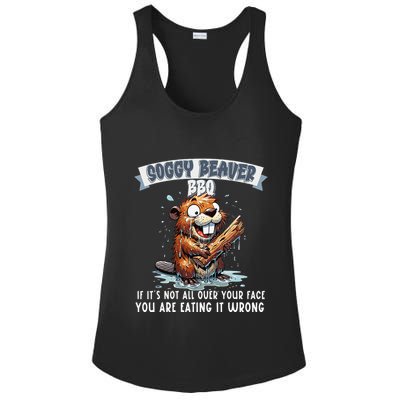 Soggy Beaver Bbq If ItS Not All Over Your Face Ladies PosiCharge Competitor Racerback Tank