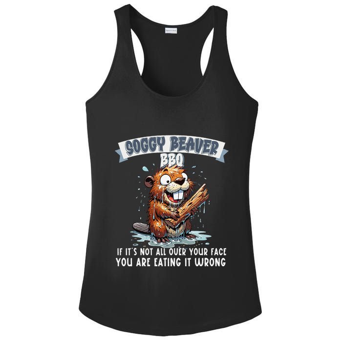 Soggy Beaver Bbq If ItS Not All Over Your Face Ladies PosiCharge Competitor Racerback Tank