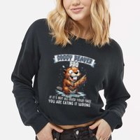 Soggy Beaver Bbq If ItS Not All Over Your Face Cropped Pullover Crew