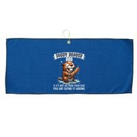 Soggy Beaver Bbq If ItS Not All Over Your Face Large Microfiber Waffle Golf Towel