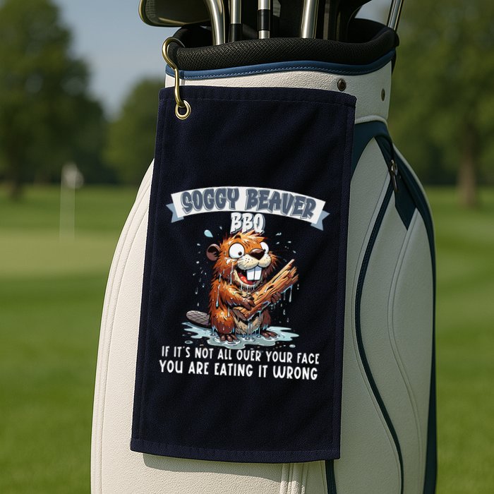 Soggy Beaver Bbq If ItS Not All Over Your Face Golf Towel