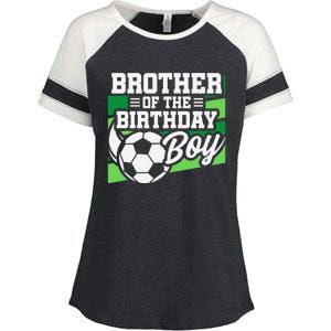 Soccer Birthday Birthday Brother Soccer Birthday Enza Ladies Jersey Colorblock Tee