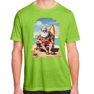 Santa Beach Bum Adult ChromaSoft Performance T-Shirt