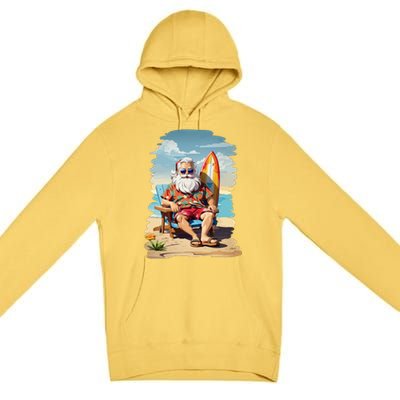 Santa Beach Bum Premium Pullover Hoodie