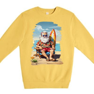 Santa Beach Bum Premium Crewneck Sweatshirt