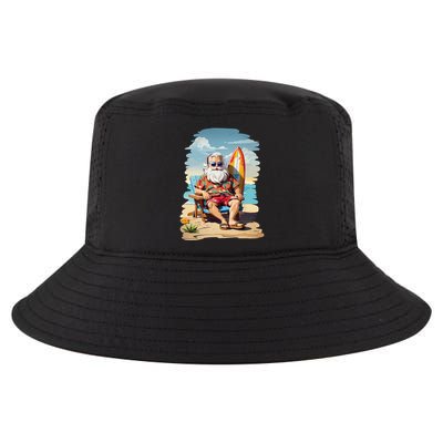 Santa Beach Bum Cool Comfort Performance Bucket Hat