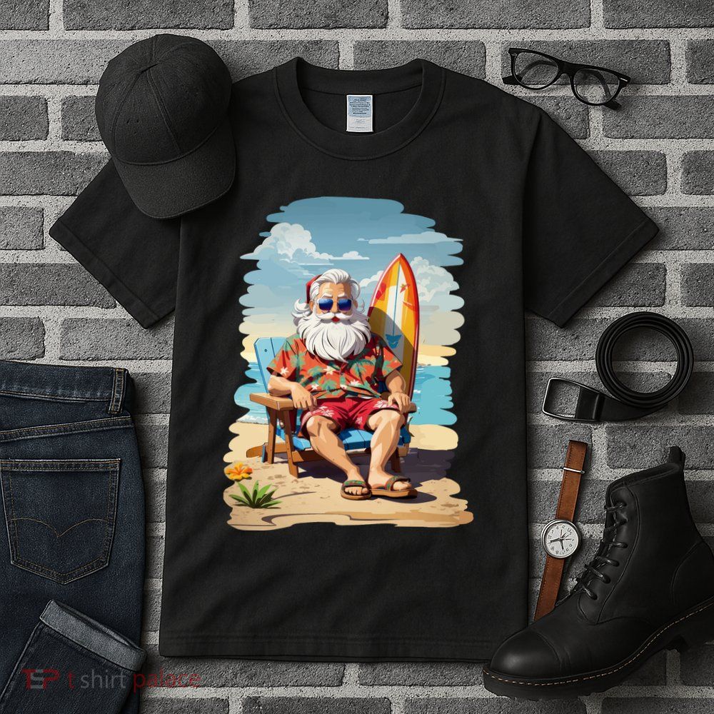 Santa Beach Bum Tall T-Shirt