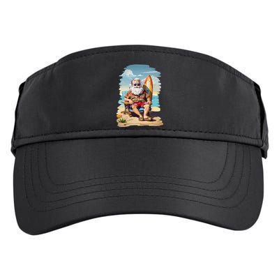Santa Beach Bum Adult Drive Performance Visor