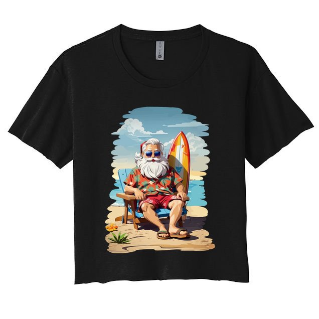 Santa Beach Bum Crop Top