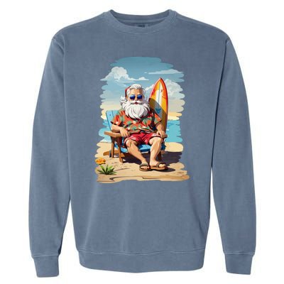 Santa Beach Bum Garment-Dyed Sweatshirt