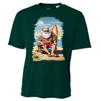 Santa Beach Bum Cooling Performance Crew T-Shirt