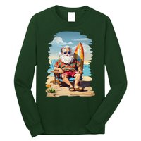 Santa Beach Bum Long Sleeve Shirt